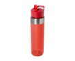 Gourde de sport en tritan avec bec verseur 650 ml couleur rouge
