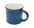 Tasse en céramique vintage avec bord noir 240 ml couleur bleu marine