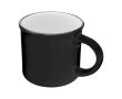 Tasse en céramique vintage avec bord noir 240 ml couleur noir