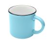 Tasse en céramique vintage avec bord noir 240 ml couleur bleu pastel