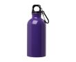 Gourde en acier inoxydable recyclé avec mousqueton 400ml couleur mauve