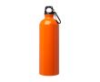 Gourde en acier inoxydable recyclé avec mousqueton 750ml couleur orange