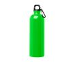 Gourde en acier inoxydable recyclé avec mousqueton 750ml couleur vert fluorescent