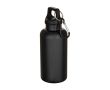 Bouteille en plastique recyclé avec mousqueton et bouchon à vis 400 ml couleur noir