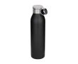 Bouteille en acier inoxydable recyclé avec anse ronde 650 ml couleur noir