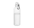 Gourde légère en plastique recyclé avec mousqueton 750 ml couleur blanc