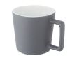 Tasse en céramique avec finition mate et anse carrée 370 ml couleur gris taupe