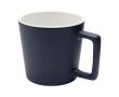Tasse en céramique avec finition mate et anse carrée 370 ml couleur bleu marine