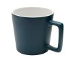 Tasse en céramique avec finition mate et anse carrée 370 ml couleur bleu gris