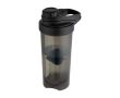 Gourde de sport en plastique avec bille mélangeuse, 700 ml couleur noir