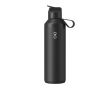 Gourde en inox recyclé avec paille 710 ml Ocean Bottle couleur noir