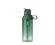 Gourde transparente paille et clapet 710 ml Ocean Bottle couleur vert foncé