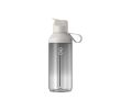 Gourde transparente paille et clapet 710 ml Ocean Bottle couleur gris clair