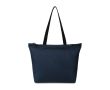 Tote bag en RPET avec poche intérieure pour bouteille d’eau couleur bleu marine