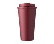 Mug en plastique avec couvercle à vis et ouverture pour boire 475ml couleur bordeaux