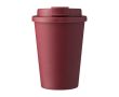 Mug en plastique avec couvercle à vis et ouverture pour boire 350ml couleur bordeaux