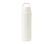 Gourde en acier inoxydable recyclé avec double bouchon 470 ml couleur blanc