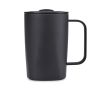 Tasse thermos pour café ou thé en acier inoxydable recyclé 450 ml couleur noir