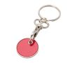 Porte-clés en métal avec jeton pour chariot de différentes couleurs couleur rouge