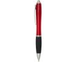 Stylo plastique recyclé grip doux encre noire couleur rouge