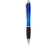 Stylo plastique recyclé grip doux encre noire couleur bleu roi