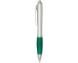 Stylo plastique recyclé à clic grip doux encre noire couleur vert