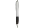 Stylo plastique recyclé à clic grip doux encre noire couleur noir