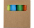 Set de 4 mini surligneurs colorés dans boîte kraft couleur multicolore