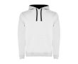 Sweat-shirt en coton et polyester 280 g/m² Roly Direct Urban  couleur blanc/bleu
