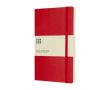 Carnet Moleskine Classic avec mention “en cas de perte”, pages lignées couleur rouge foncé