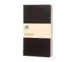 Cahier Moleskine cartonné et pochette intérieure, pages lignées couleur noir