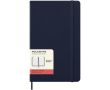 Agenda effet cuir, vue journalière et couverture rigide Moleskine couleur bleu