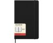 Agenda effet cuir, vue journalière et couverture rigide Moleskine couleur noir
