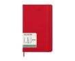 Agenda hebdomadaire rigide Moleskine 12 mois, en papier effet cuir couleur rouge foncé