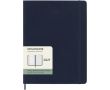 Grand agenda hebdomadaire soupe en papier imitation cuir Moleskine couleur bleu