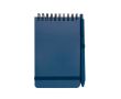 Carnet à couverture en plastique recyclé A6 pages lignées couleur bleu marine
