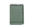 Carnet à couverture en plastique recyclé A6 pages lignées couleur vert pastel