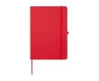 Cahier avec coins arrondis et couverture souple A5 pages lignées couleur rouge