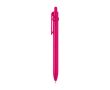 Stylo en plastique recyclé avec bille et clip, encre noire couleur fuchsia