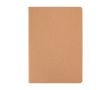 Carnet en papier kraft avec reliure visible, feuilles A5 lignées couleur naturel