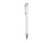 Stylo en aluminium recyclé avec finition laquée, encre bleue couleur blanc
