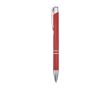 Stylo en aluminium recyclé avec finition laquée, encre bleue couleur rouge