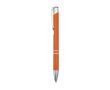 Stylo en aluminium recyclé avec finition laquée, encre bleue couleur orange