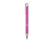 Stylo en aluminium recyclé avec finition laquée, encre bleue couleur fuchsia