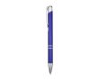 Stylo en aluminium recyclé avec finition laquée, encre bleue couleur bleu roi