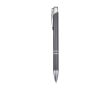 Stylo en aluminium recyclé avec finition laquée, encre bleue couleur gris