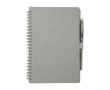Carnet réutilisable à couverture rigide avec stylo, encre noire couleur gris