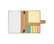 Carnet de notes adhésives avec stylo et encre noire couleur naturel