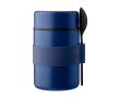 Boîte à repas isotherme en acier inoxydable avec cuillère incluse couleur bleu marine