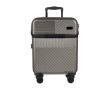 Valise en ABS avec poche frontale pour ordinateur et cadenas à code couleur gris foncé